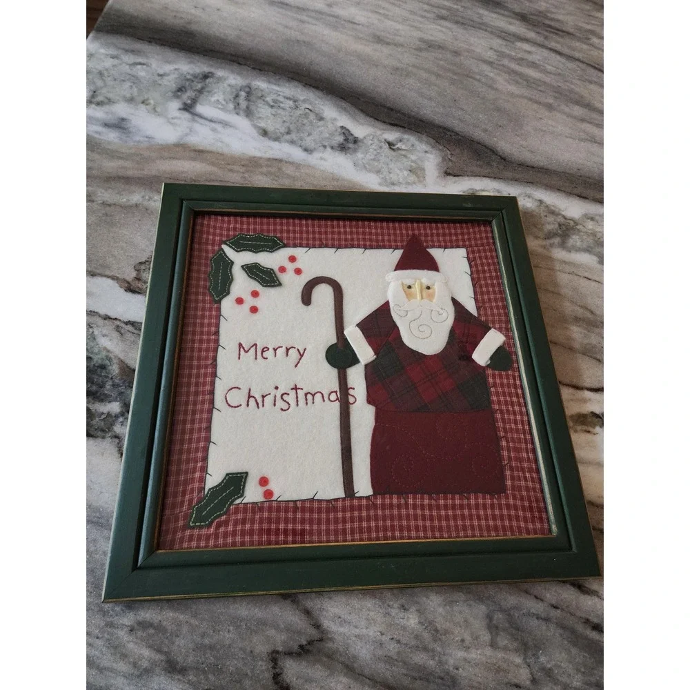 Heartwood Creek Jim Shore Santa Claus Merry Christmas‎ Framed Wall Art Enesco